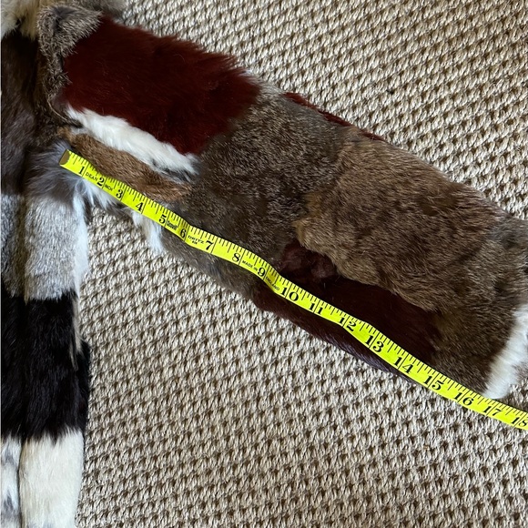 Vintage 1970 Patchwork French Rabbit Fur Jacket Coat SZ 13 14 K&H Furmoste - Picture 8 of 16